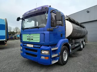 MAN TGA 26.360 INSULATED INOX TANK - 2 COMP - AIRCO - LIFT/STEERING AXLE